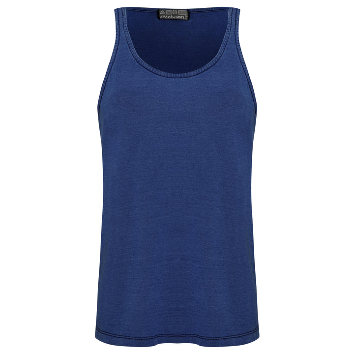 REGATA MALHA DENIM AZUL MÉDIO