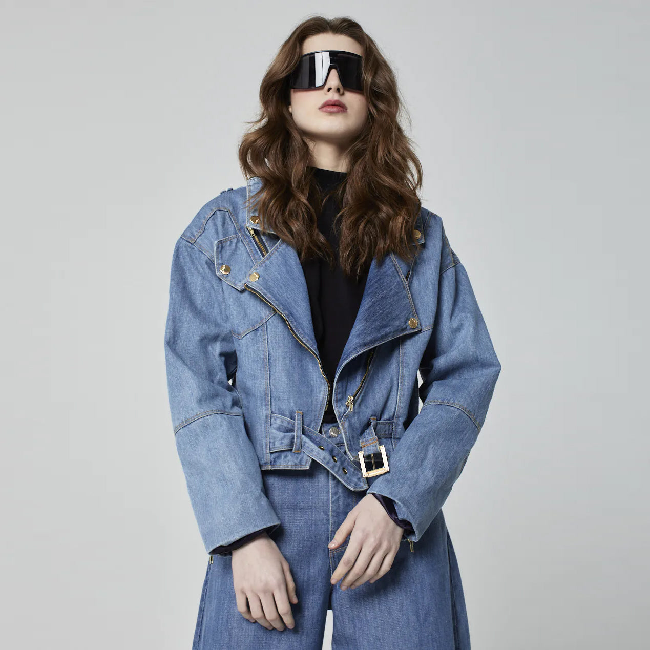 JAQUETA PERFECTO JEANS AZUL MÉDIO