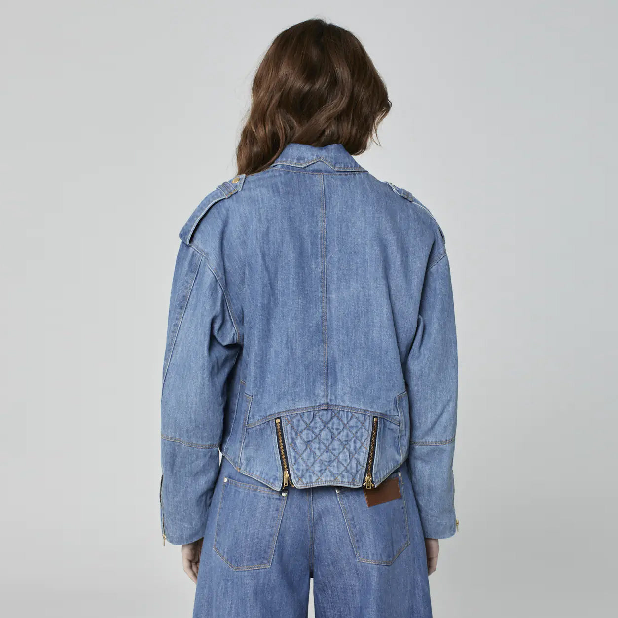 JAQUETA PERFECTO JEANS AZUL MÉDIO