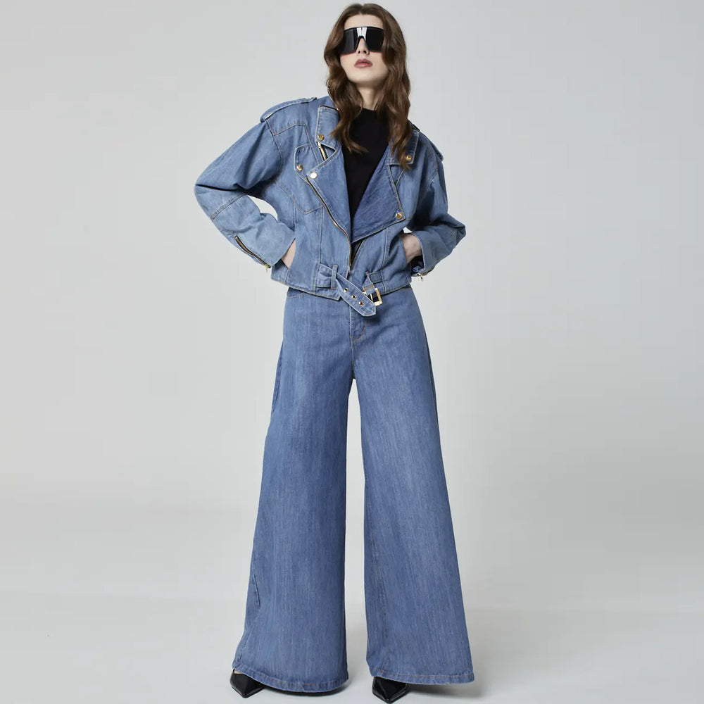 JAQUETA PERFECTO JEANS AZUL MÉDIO