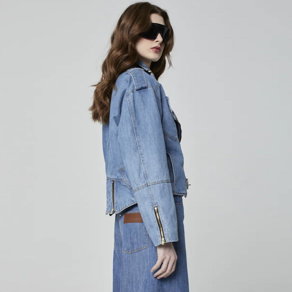 JAQUETA PERFECTO JEANS AZUL MÉDIO