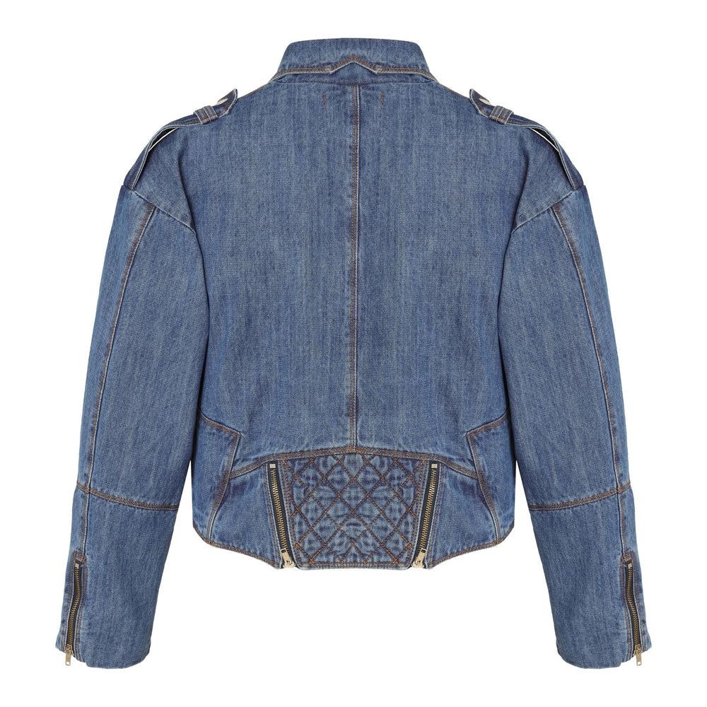 JAQUETA PERFECTO JEANS AZUL MÉDIO