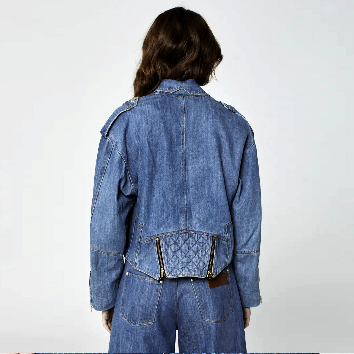 JAQUETA PERFECTO JEANS AZUL MÉDIO