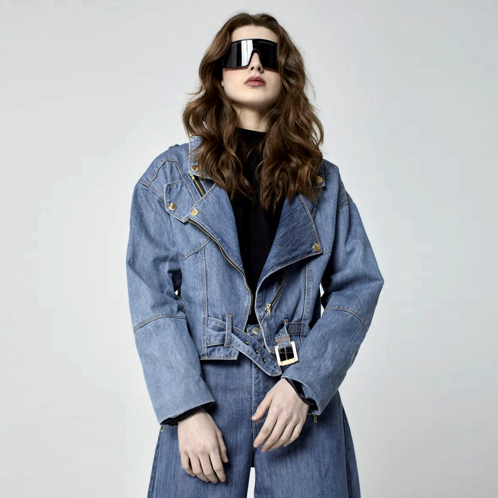 JAQUETA PERFECTO JEANS AZUL MÉDIO
