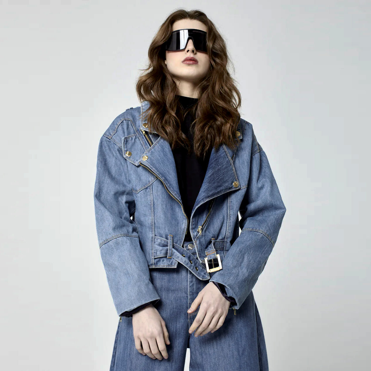 JAQUETA PERFECTO JEANS AZUL MÉDIO