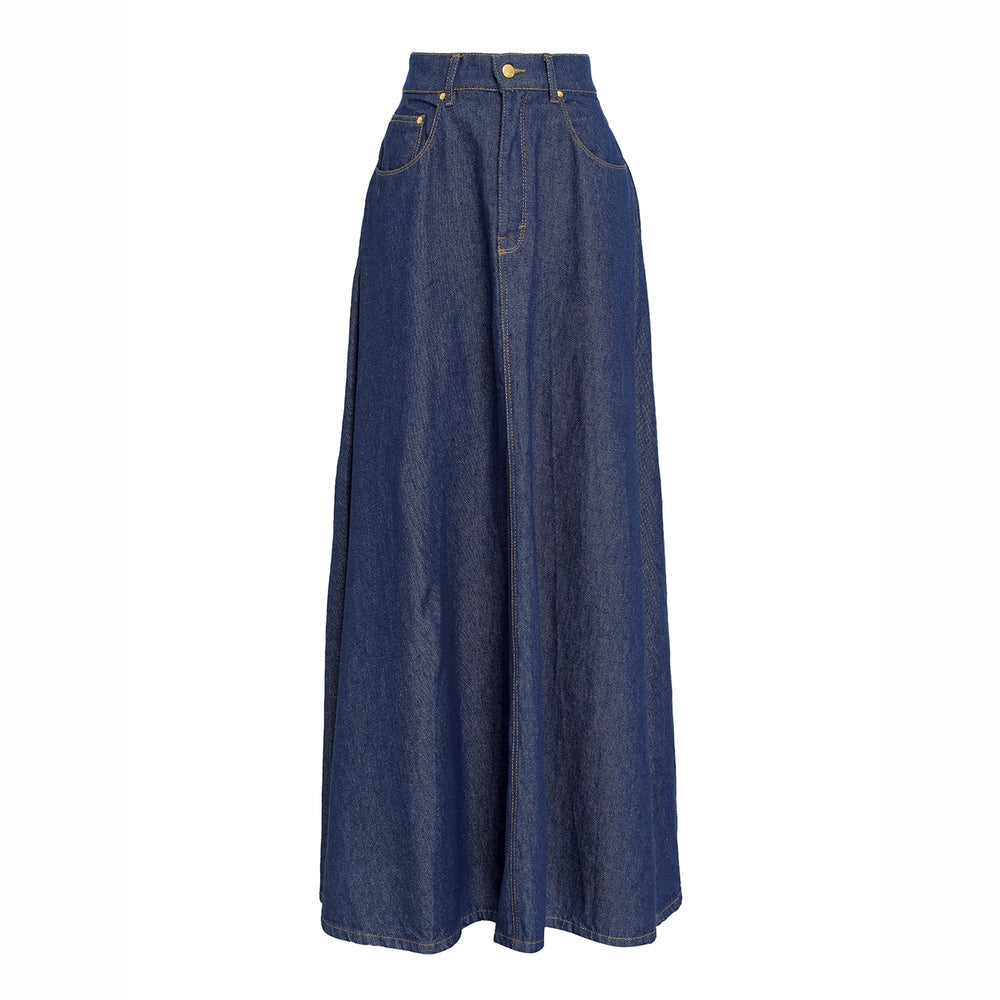SAIA LONGA JEANS AZUL ESCURO