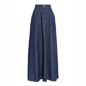 SAIA LONGA JEANS AZUL ESCURO