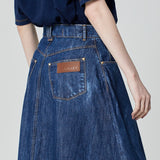 SAIA LONGA JEANS AZUL ESCURO