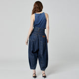 CALÇA BALLOON JEANS AZUL ESCURO