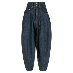 CALÇA BALLOON JEANS AZUL ESCURO