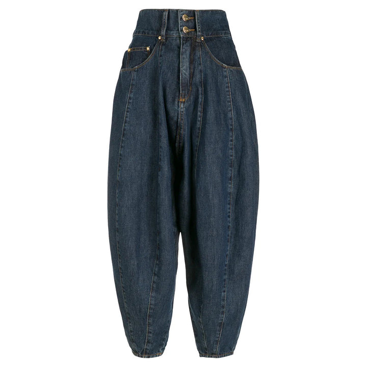 CALÇA BALLOON JEANS AZUL ESCURO
