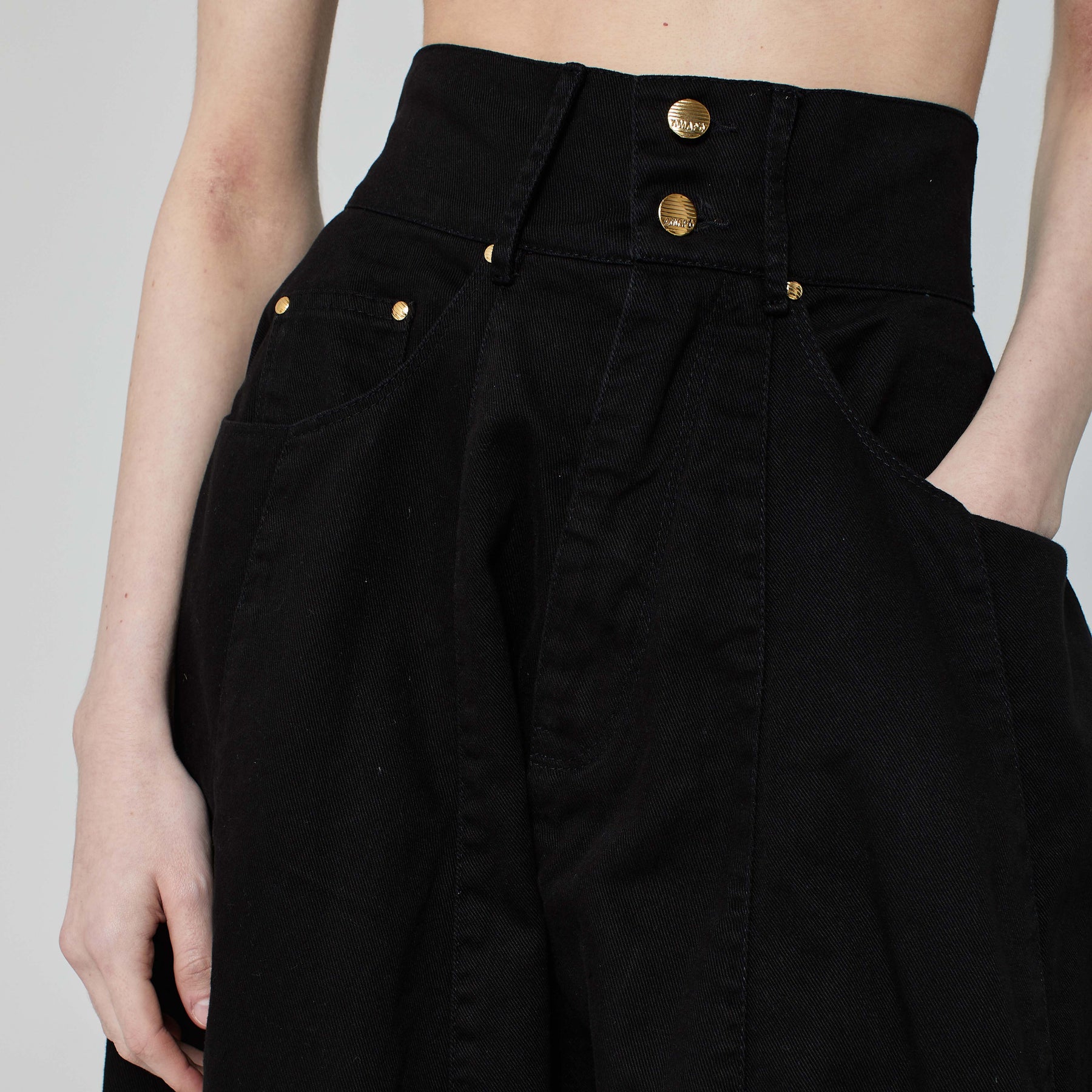 CALÇA BALLOON SARJA PRETA