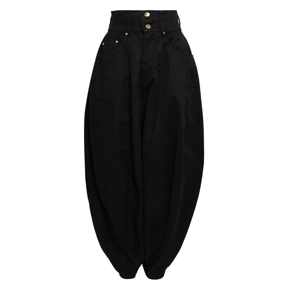 CALÇA BALLOON SARJA PRETA