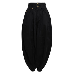 CALÇA BALLOON SARJA PRETA