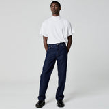 CALÇA RETA JEANS AZUL ESCURO