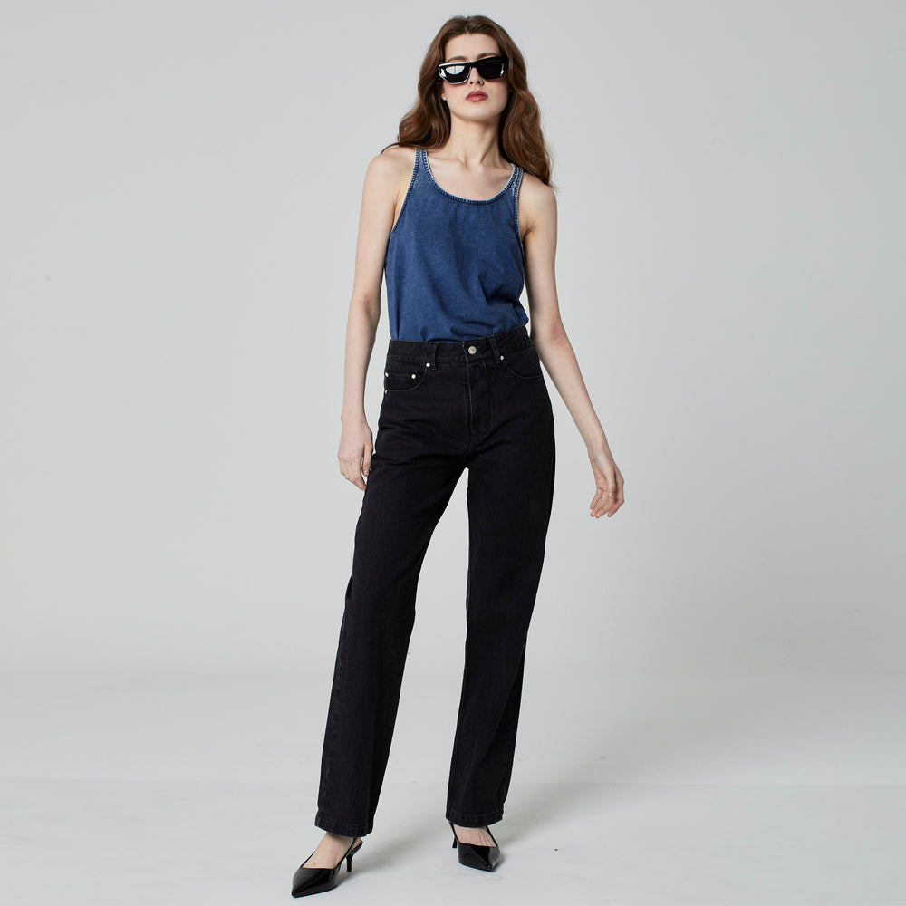 CALÇA RETA BLACK JEANS
