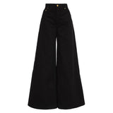 CALÇA SUPER WIDE LEG SARJA PRETA