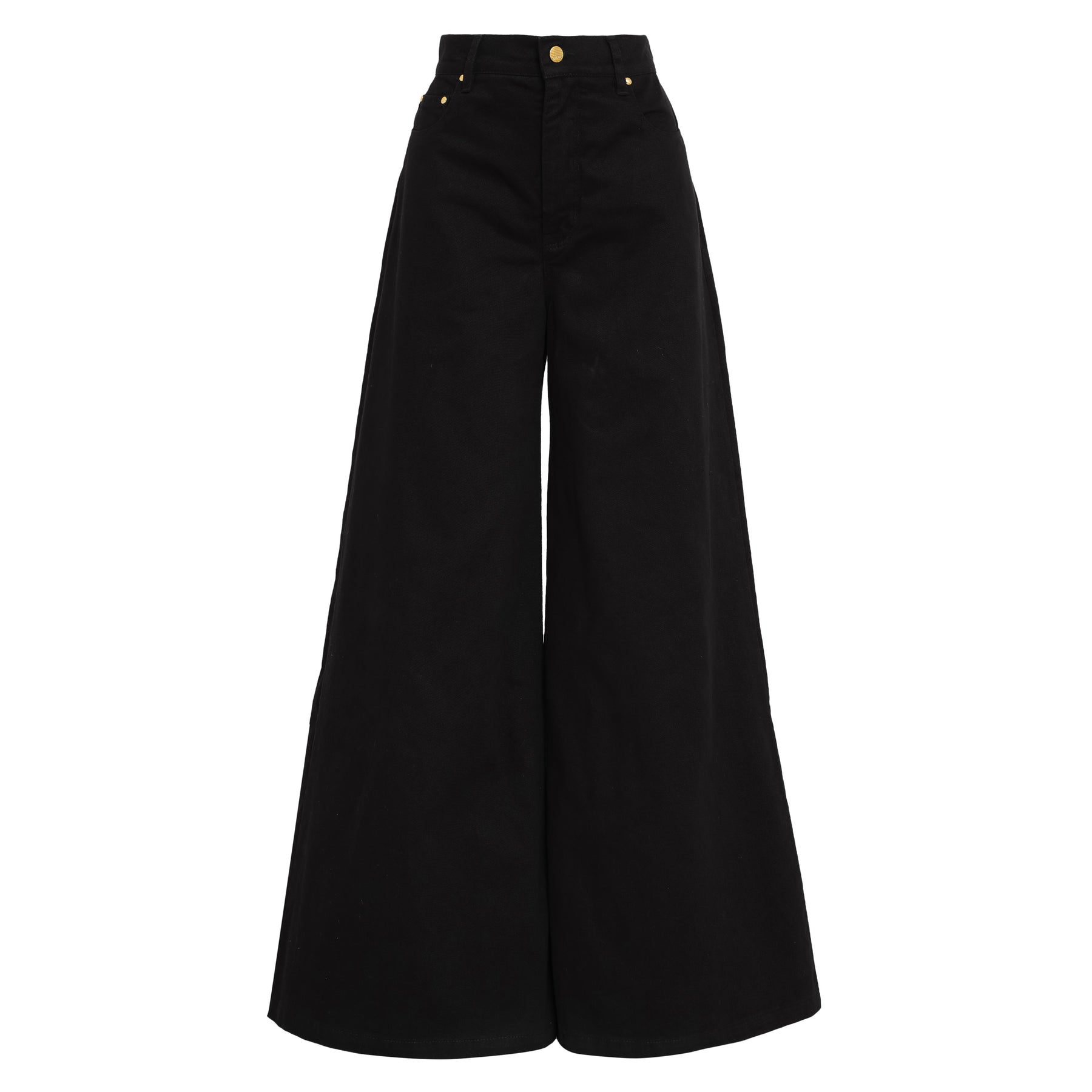 CALÇA SUPER WIDE LEG SARJA PRETA