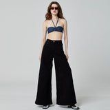CALÇA SUPER WIDE LEG SARJA PRETA