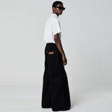 CALÇA SUPER WIDE LEG SARJA PRETA