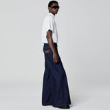 CALÇA SUPER WIDE LEG JEANS AZUL ESCURO