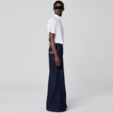 CALÇA SUPER WIDE LEG JEANS AZUL ESCURO