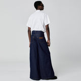 CALÇA SUPER WIDE LEG JEANS AZUL ESCURO