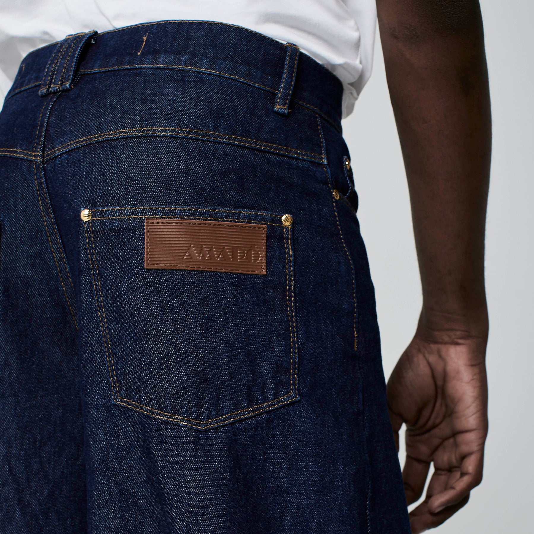 CALÇA SUPER WIDE LEG JEANS AZUL ESCURO