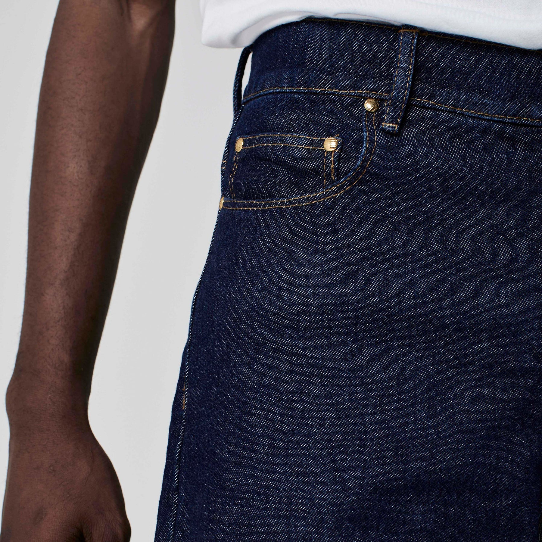 CALÇA SUPER WIDE LEG JEANS AZUL ESCURO
