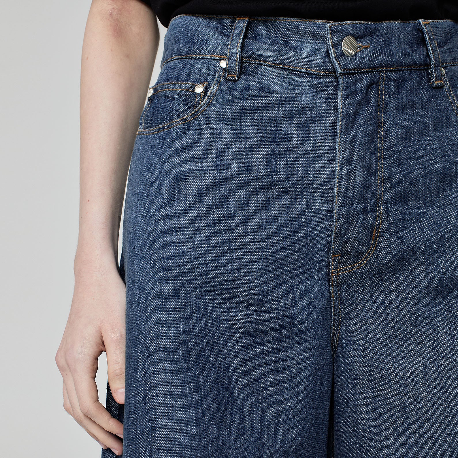 CALÇA SUPER WIDE LEG JEANS AZUL ÍNDIGO