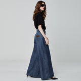 CALÇA SUPER WIDE LEG JEANS AZUL ÍNDIGO