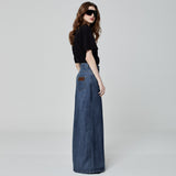 CALÇA SUPER WIDE LEG JEANS AZUL ÍNDIGO