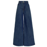 CALÇA SUPER WIDE LEG JEANS AZUL ÍNDIGO