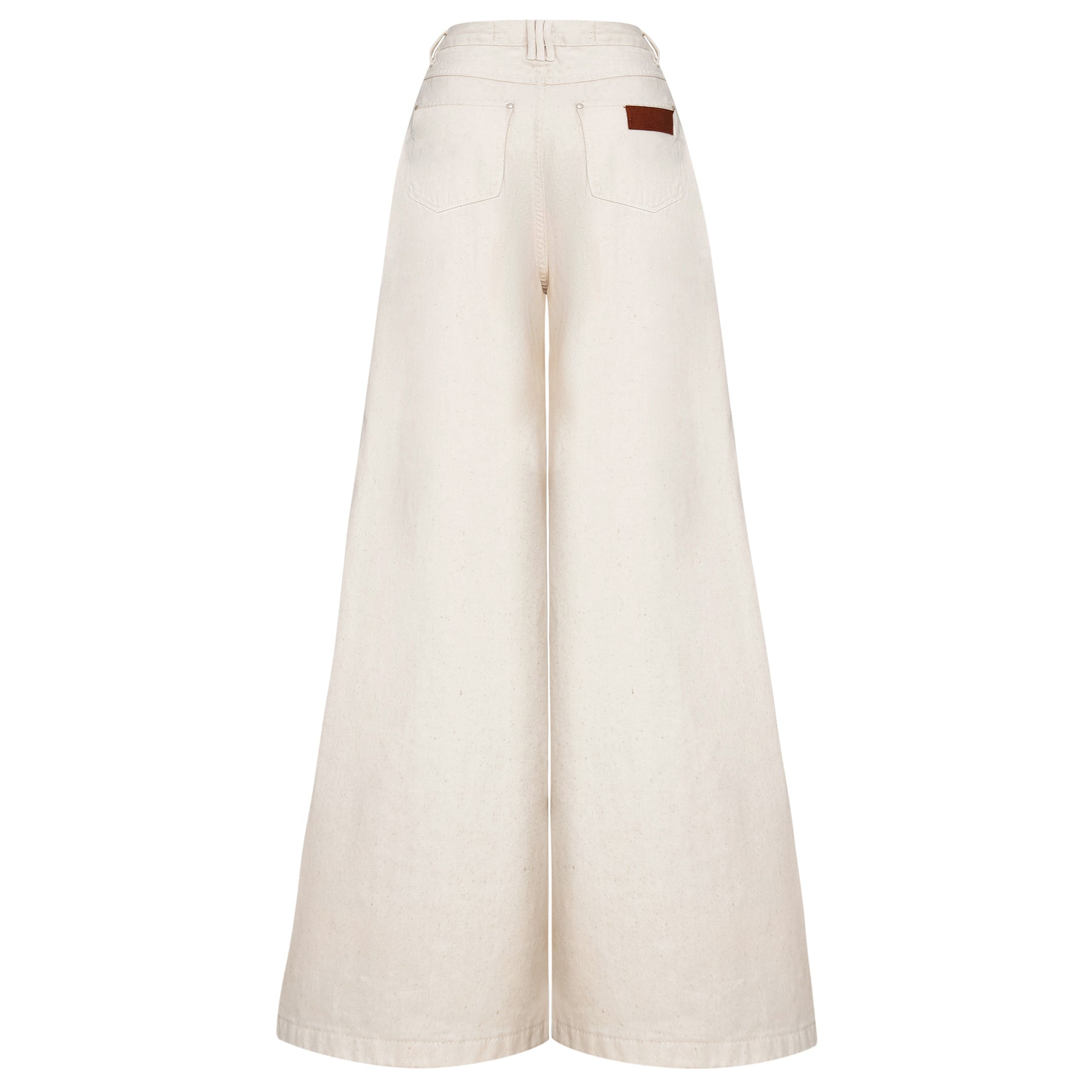 CALÇA SUPER WIDE LEG SARJA CRU NATURAL RECICLADO
