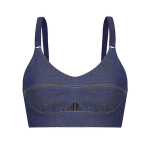 TOP SUTIÃ JEANS AZUL ESCURO