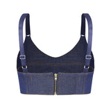 TOP SUTIÃ JEANS AZUL ESCURO