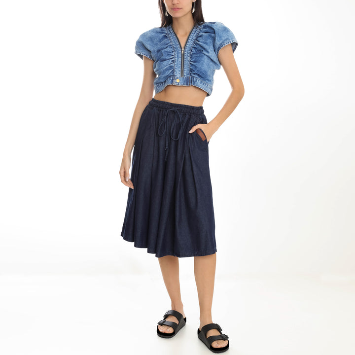 BERMUDA PANTALONA FLAVIA JEANS AZUL ESCURO