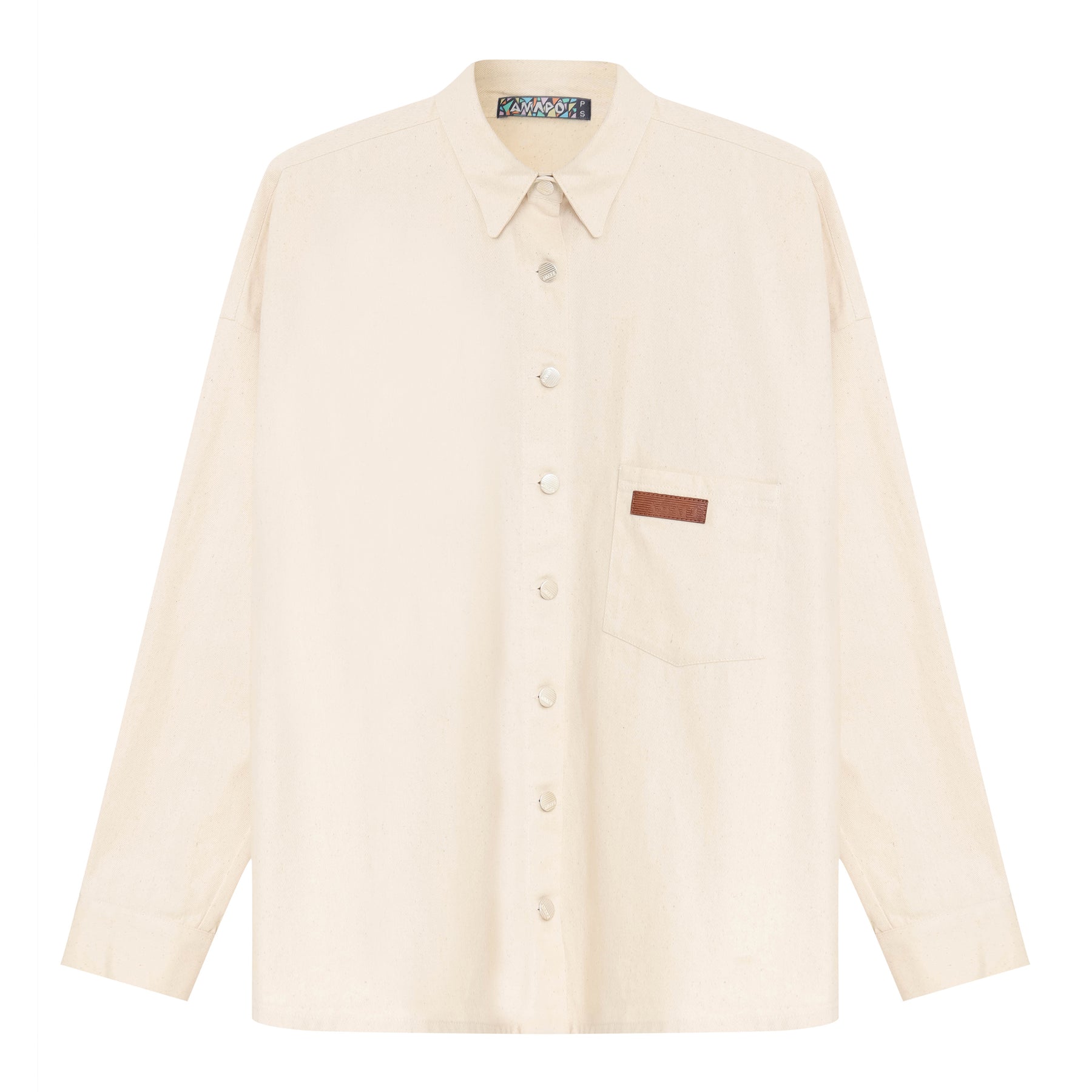 CAMISA OVERSIZED SARJA CRU NATURAL RECICLADO