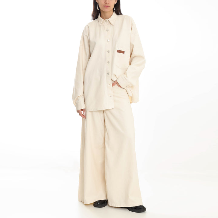 CAMISA OVERSIZED SARJA CRU NATURAL RECICLADO