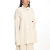 CAMISA OVERSIZED SARJA CRU NATURAL RECICLADO