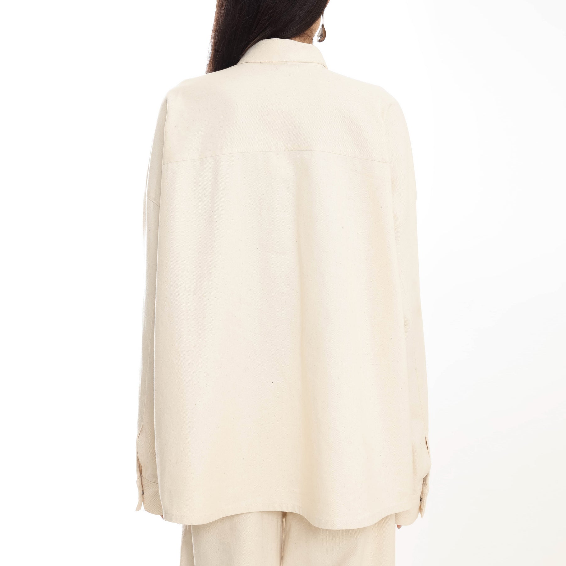 CAMISA OVERSIZED SARJA CRU NATURAL RECICLADO