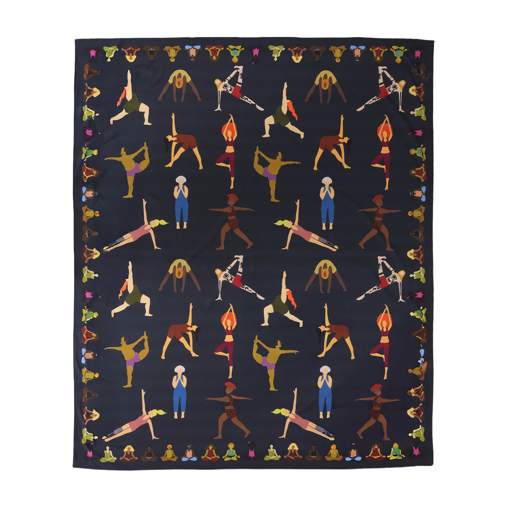 CANGA DE PRAIA ESTAMPA YOGA MARINHO