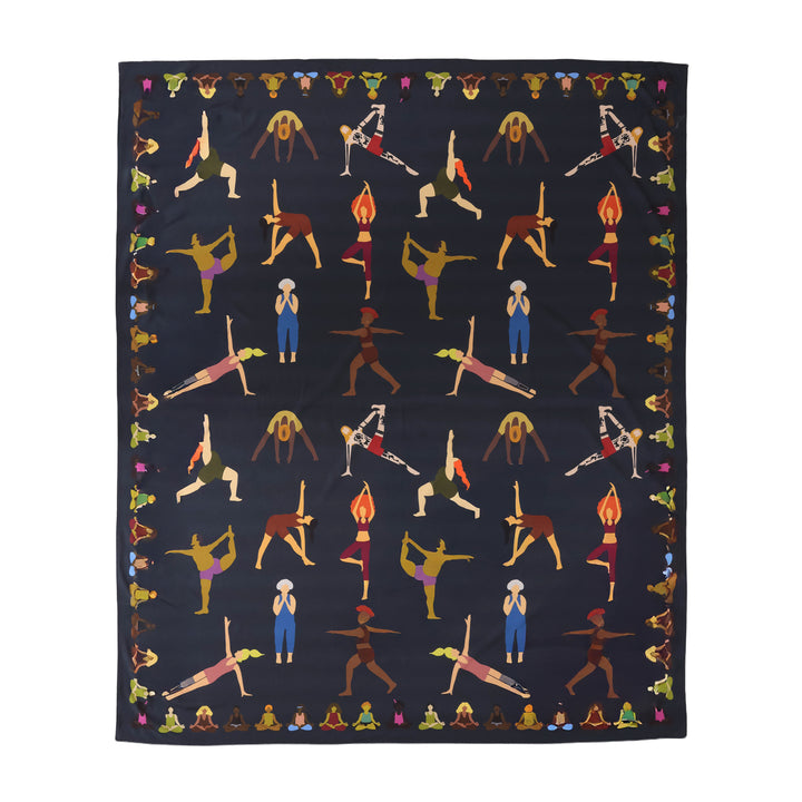 CANGA DE PRAIA ESTAMPA YOGA MARINHO