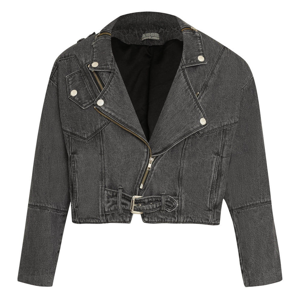 JAQUETA PERFECTO ACID BLACK JEANS
