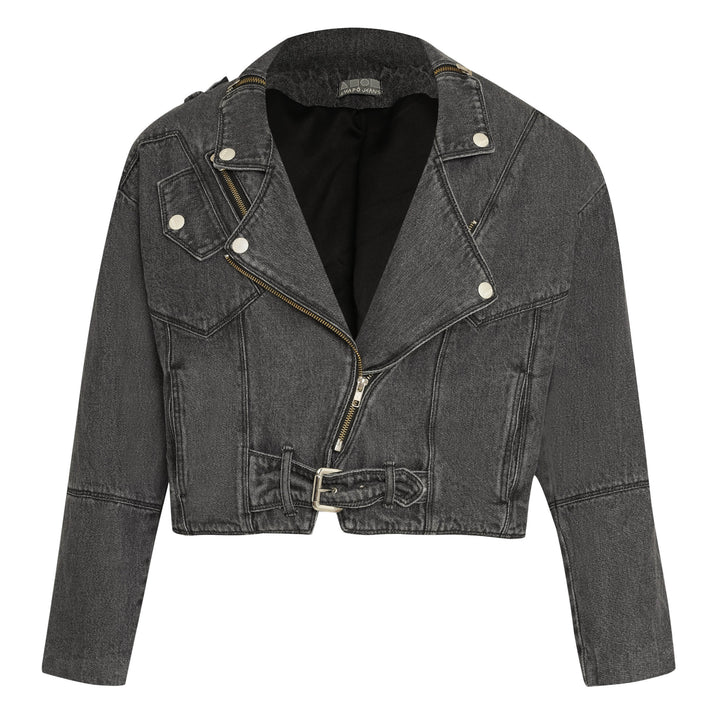 JAQUETA PERFECTO ACID BLACK JEANS