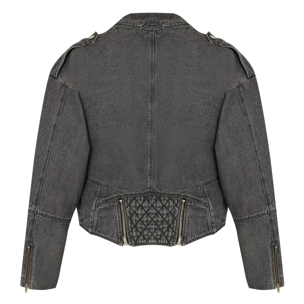JAQUETA PERFECTO ACID BLACK JEANS