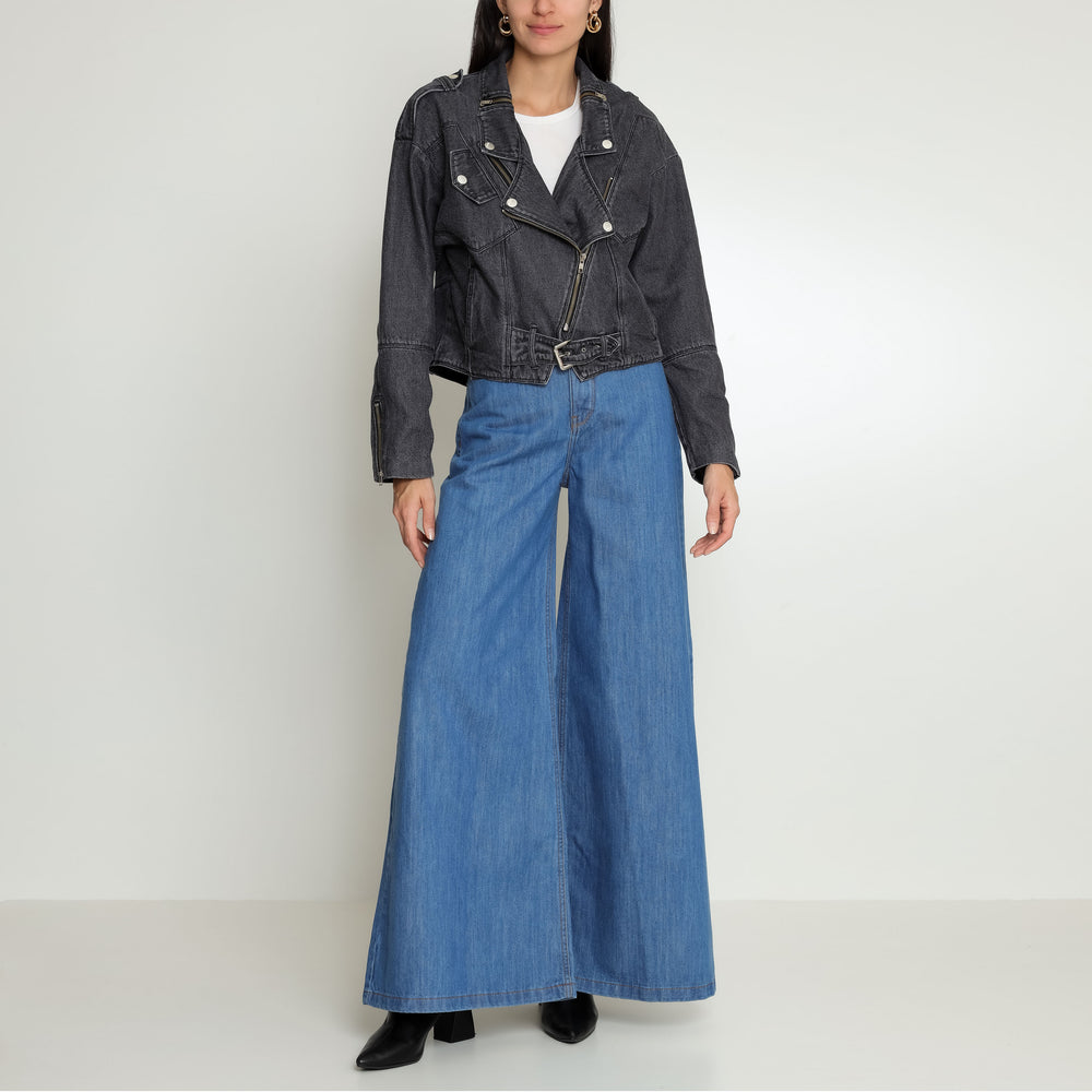 JAQUETA PERFECTO ACID BLACK JEANS