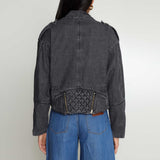 JAQUETA PERFECTO ACID BLACK JEANS