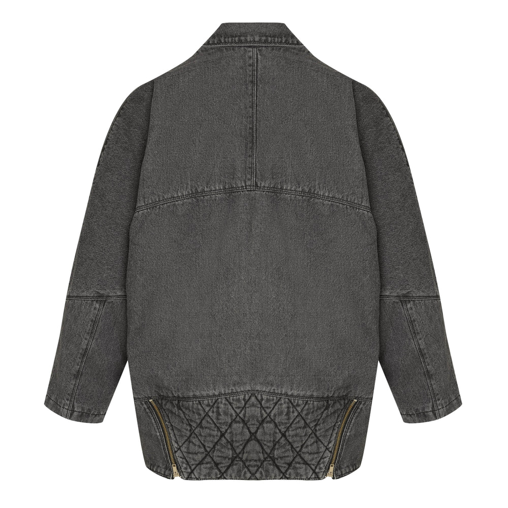 JAQUETA OVERSIZED PERFECTO ACID BLACK JEANS