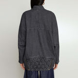 JAQUETA OVERSIZED PERFECTO ACID BLACK JEANS